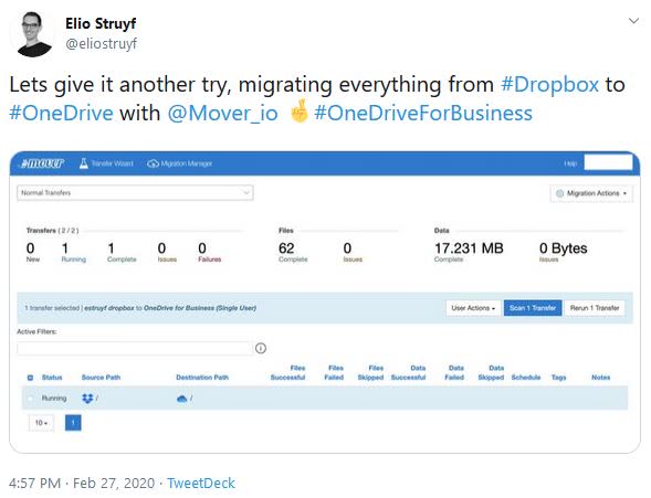 Using Mover To Migrate From Dropbox To Onedrive Rene Modery